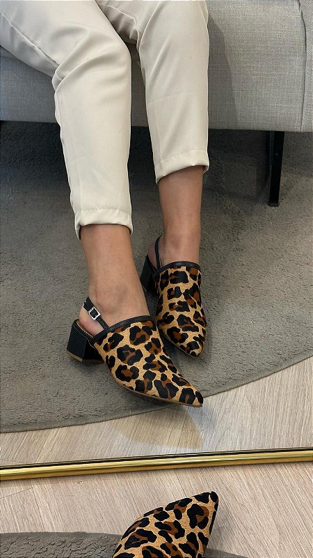 BABUCHE BRANDON ANIMAL PRINT ONÇA