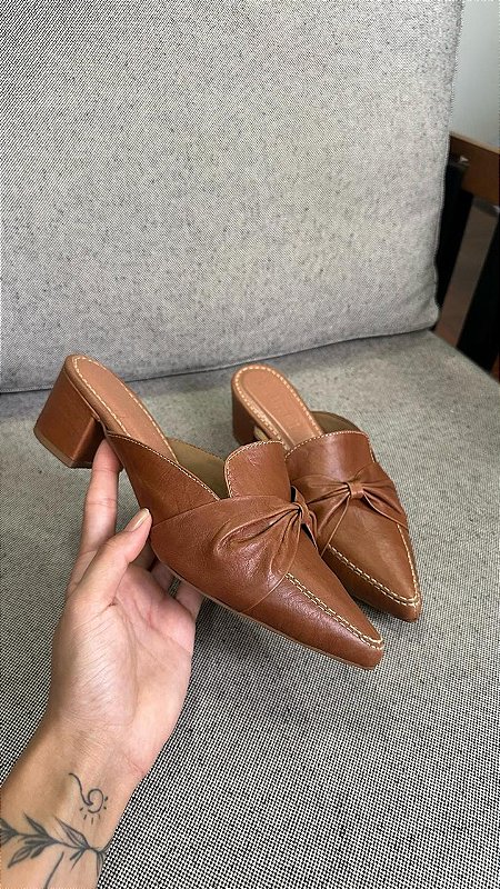 MULE MEL LAÇO CARAMELO