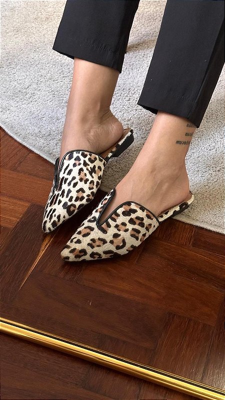 MULE RASTEIRO VAZADO ANIMAL PRINT LEOPARDO