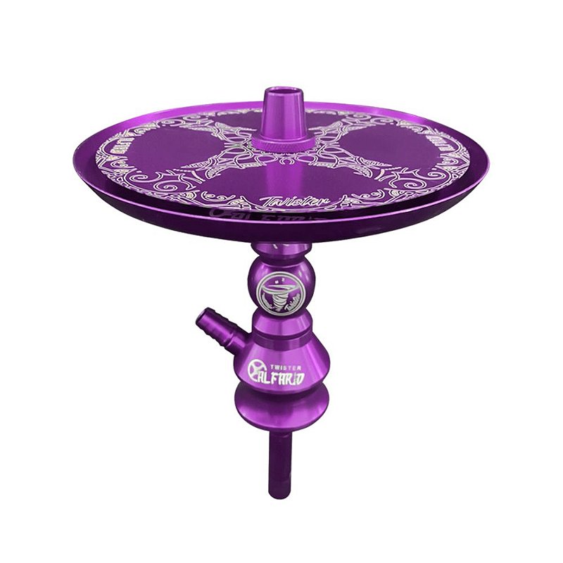 Stem Corpo Narguile com respiro no prato Roxo Twister - Tabacaria