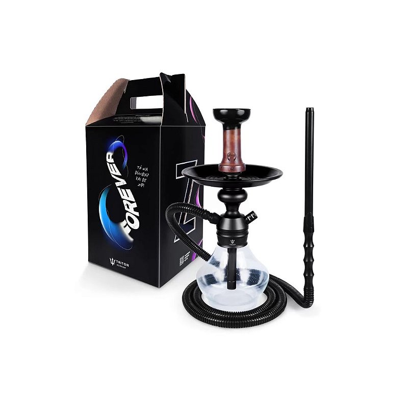 Narguile Triton Zip Forever Completo Preto - Triton Zip Forever