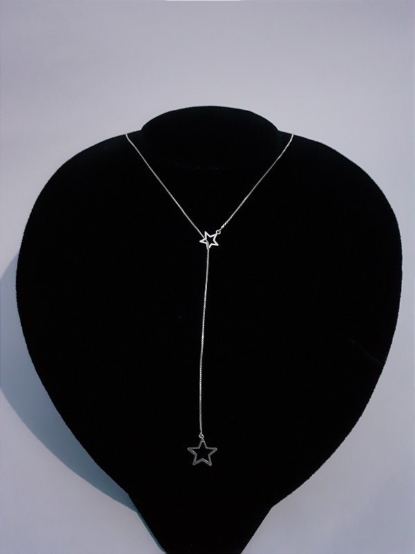 Colar gravatinha em Prata 925