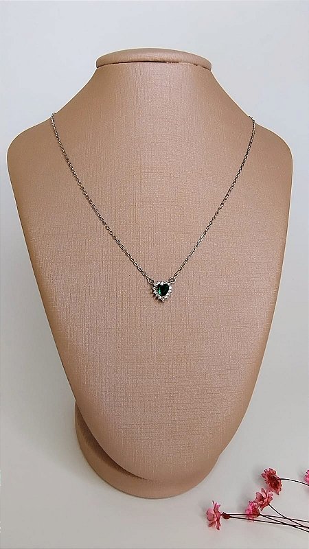 Colar linha luxo PRATA com RÓDIO