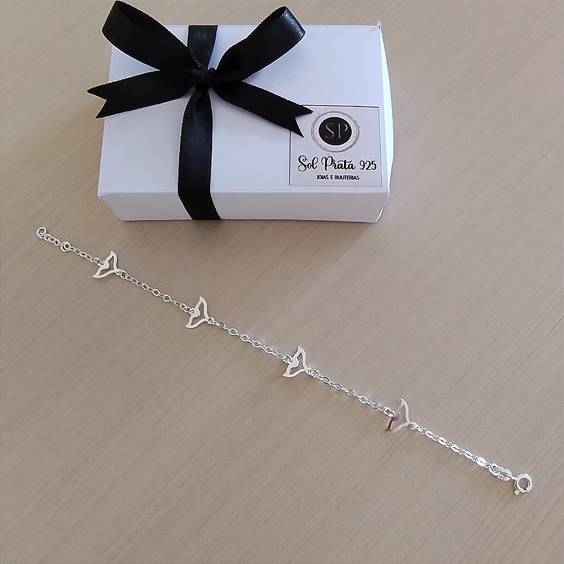 Pulseira calda de sereia PRATA LEGÍTIMA