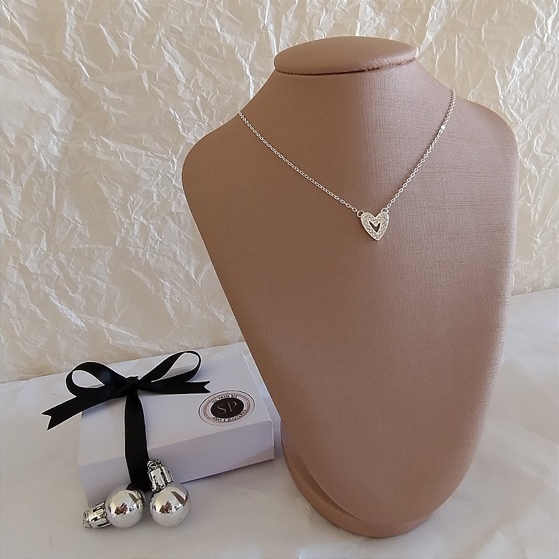 Colar Coração de LUZ Prata legítima