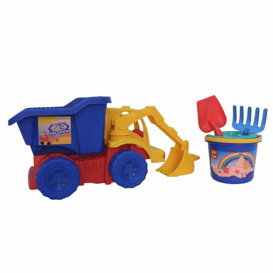 Caminhão Brinquedo Grande Caçamba C/ Pá Areia Infantil 80Cm