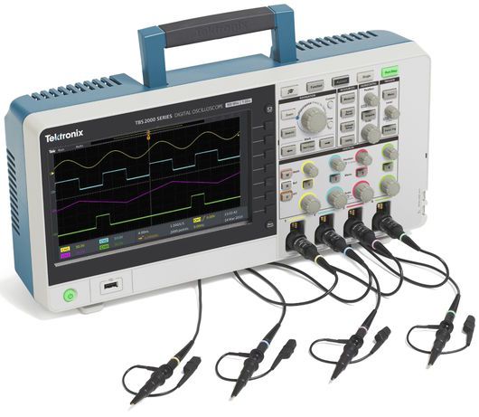 Tektronix TBS2204B - Osciloscópio de 200MHz, 4 canais, 5M de