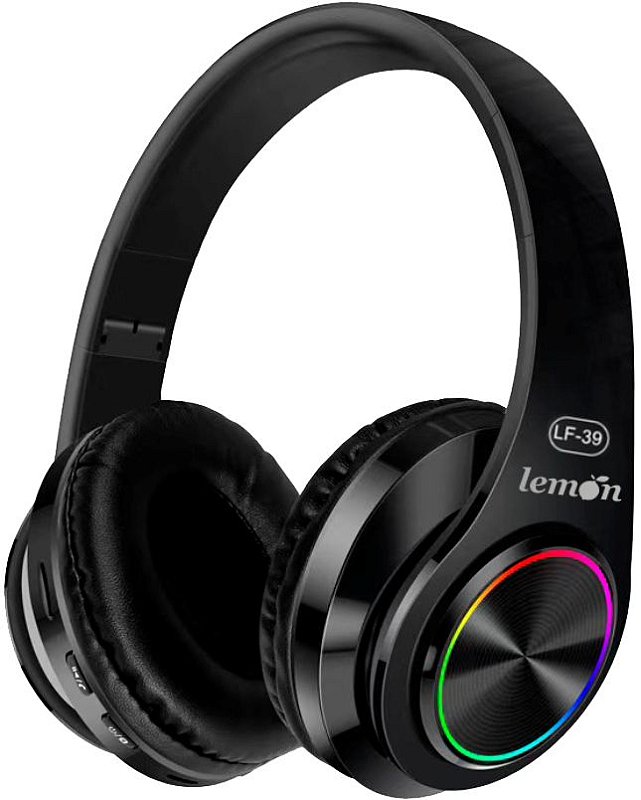 HEADSET LF-39 FONE SEM FIO BLUETOOTH LEMON - PRETO - Loja Lemon