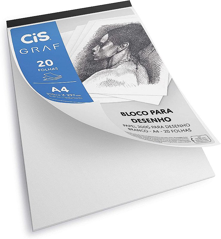 Bloco Papel Para Desenho Cis Graf 200g A4 20 Folhas O Escriba Materiais Para Caligrafia 7751