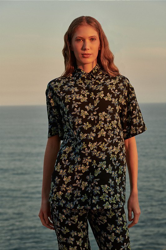 CALÇA ALFAIATARIA SEDA ORQUÍDEAS