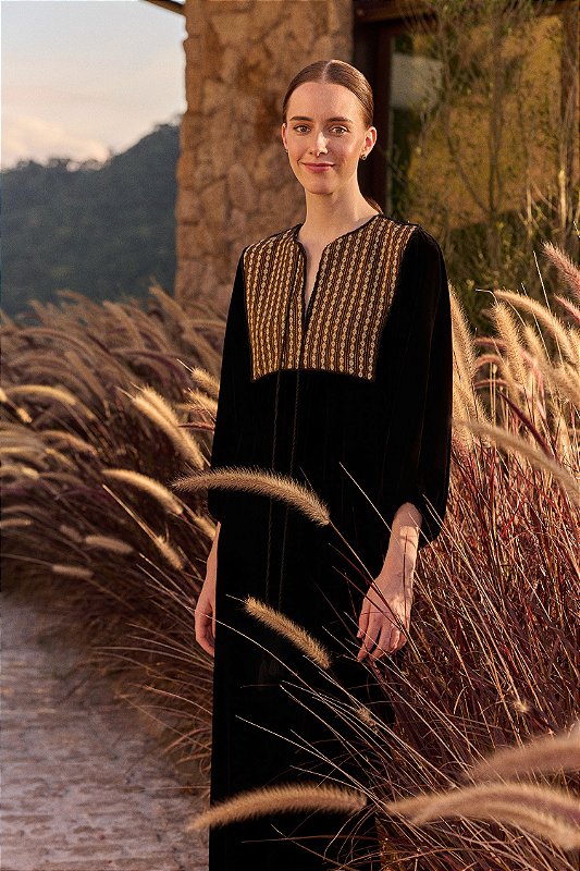 CALÇA ATENA VELUDO PRETA