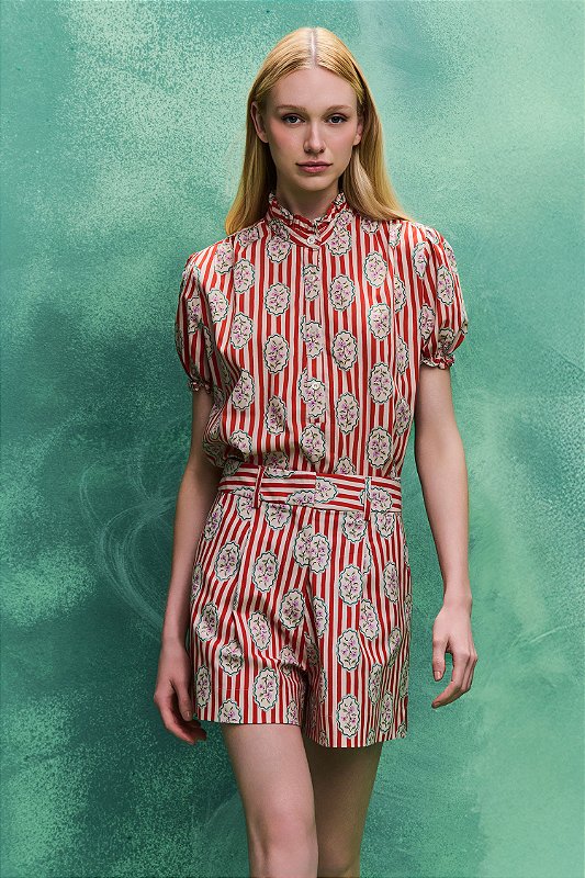 SHORT LARA RETRÔ FLORAL