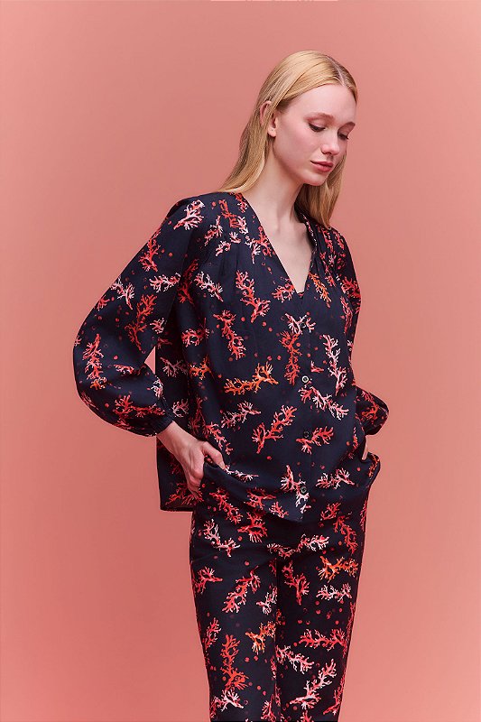 CAMISA SALOMÉ CORAL