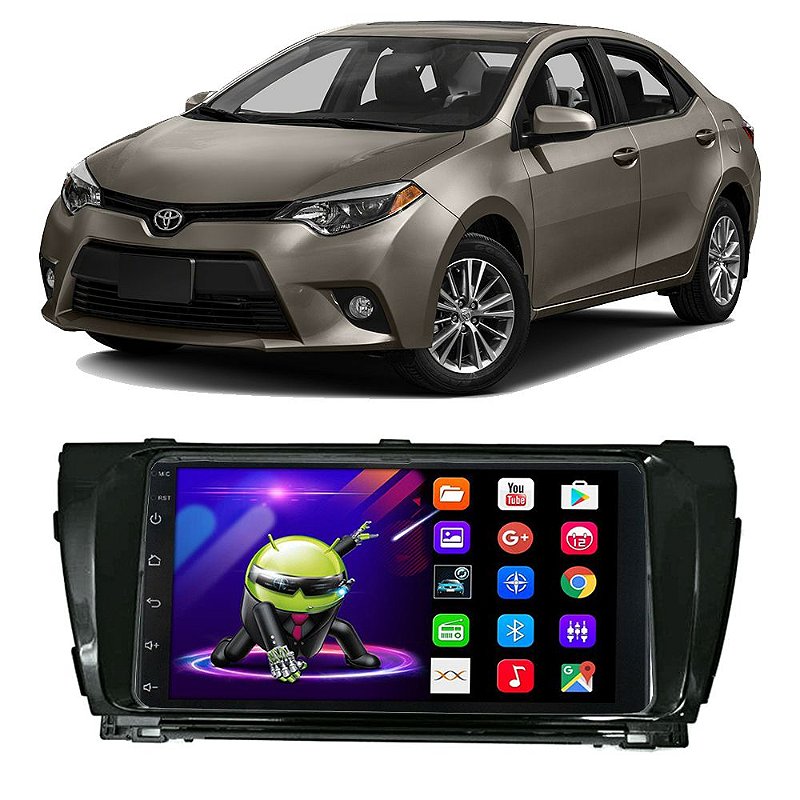 Kit Multimídia Android Toyota Corolla 2015-2017 - GPS, TV, Bluetooth ...