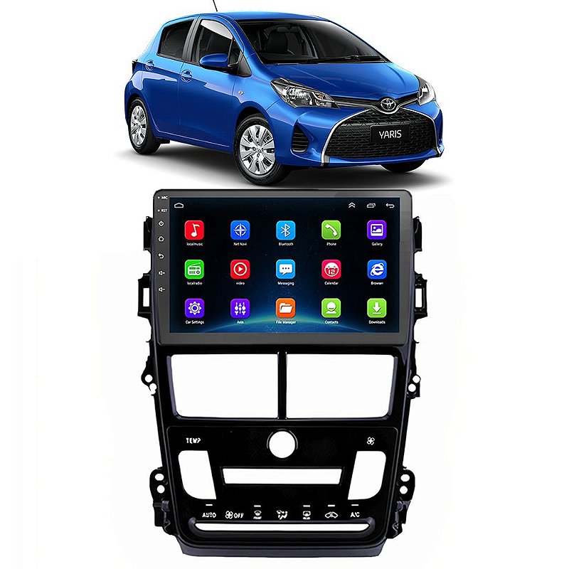 Kit Central Multim Dia Android Yaris Polegadas Tv Online Gps