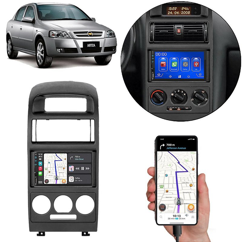 MP5 7 Polegadas CarPlay Android Auto Astra 1998-2012 + Câmera - Ecarshop