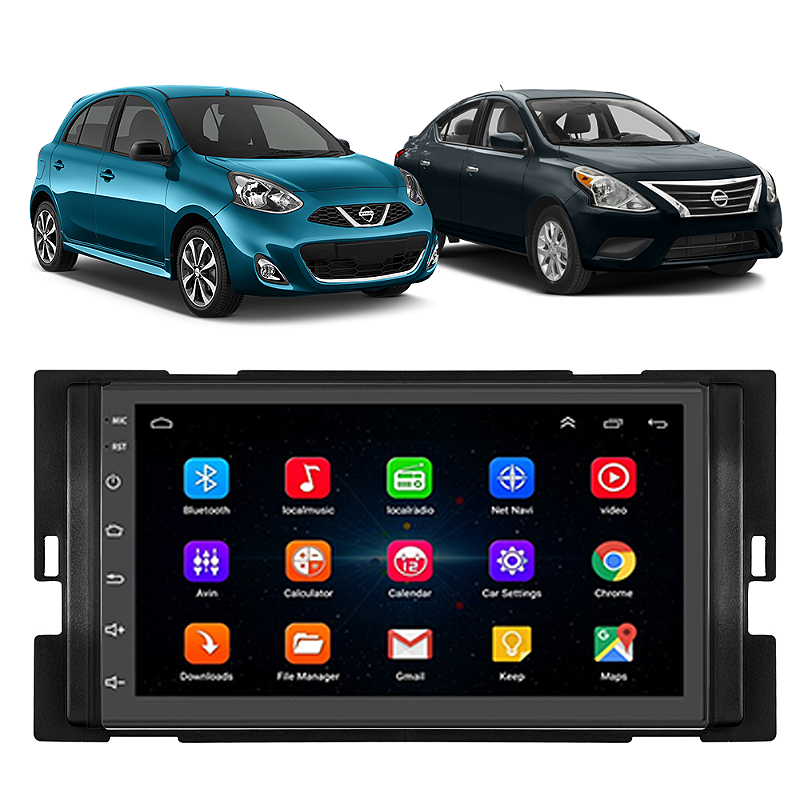 Kit Multimídia Android March Versa 2014-2020 GPS TV BT 7" Câmera - Ecarshop