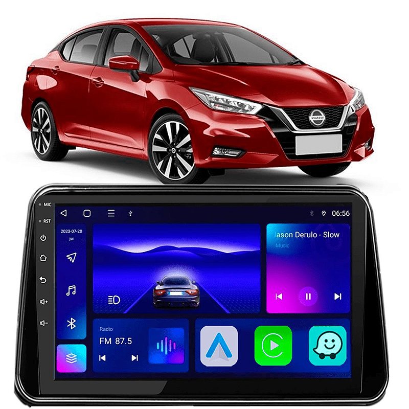 Multimídia Versa 2021 2022 2023 9" 4GB 64GB CarPlay Android - Ecarshop