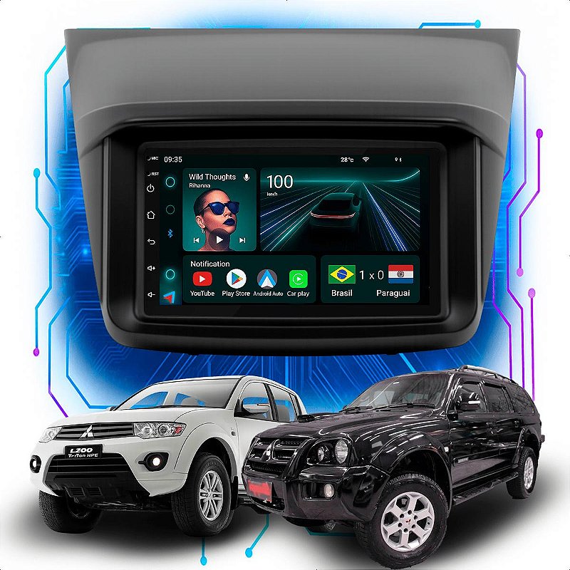 Central Multimídia 7” CarPlay Android Auto Prado 2004 a 2009 - Ecarshop