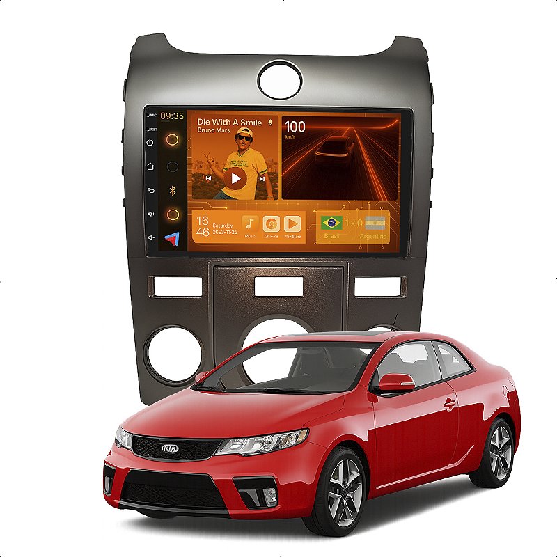 Central Multimídia Cerato 2009 a 2013 CarPlay Android Auto 7” GPS ...