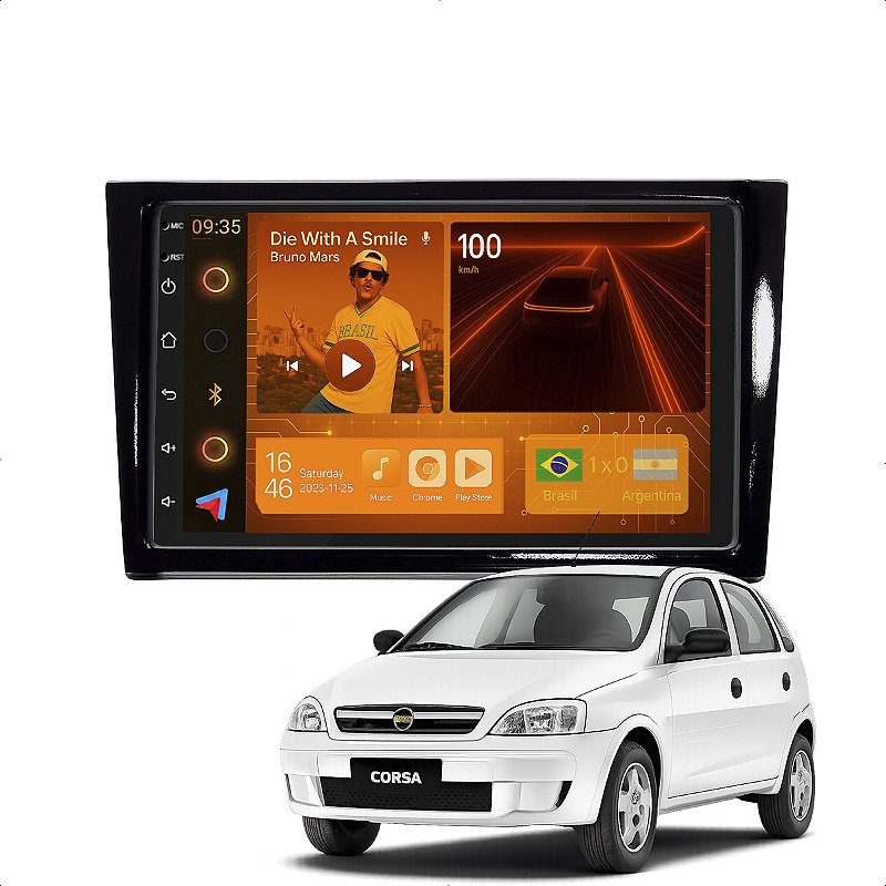 Central Multimídia Corsa 1995 a 2016 CarPlay Android Auto 7” GPS - Ecarshop