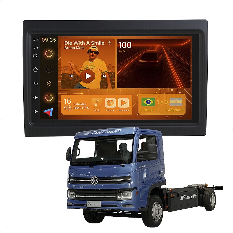 Central Multimídia Delivery 2018 a 2023 CarPlay Android Auto 7” GPS ...