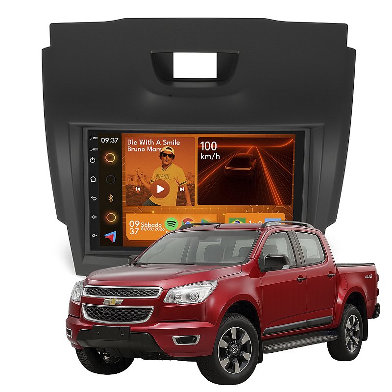 Central Multimídia S10 7” CarPlay Android Auto GPS Câmera - Ecarshop