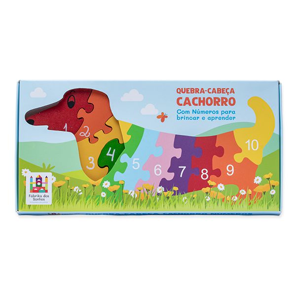 Quebra Cabeça Números Cachorro - PiliPili Loja Online de Brinquedos  Educativos
