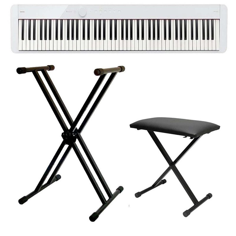Piano Digital Casio Privia PX-S1100 Suporte e Banqueta - Super