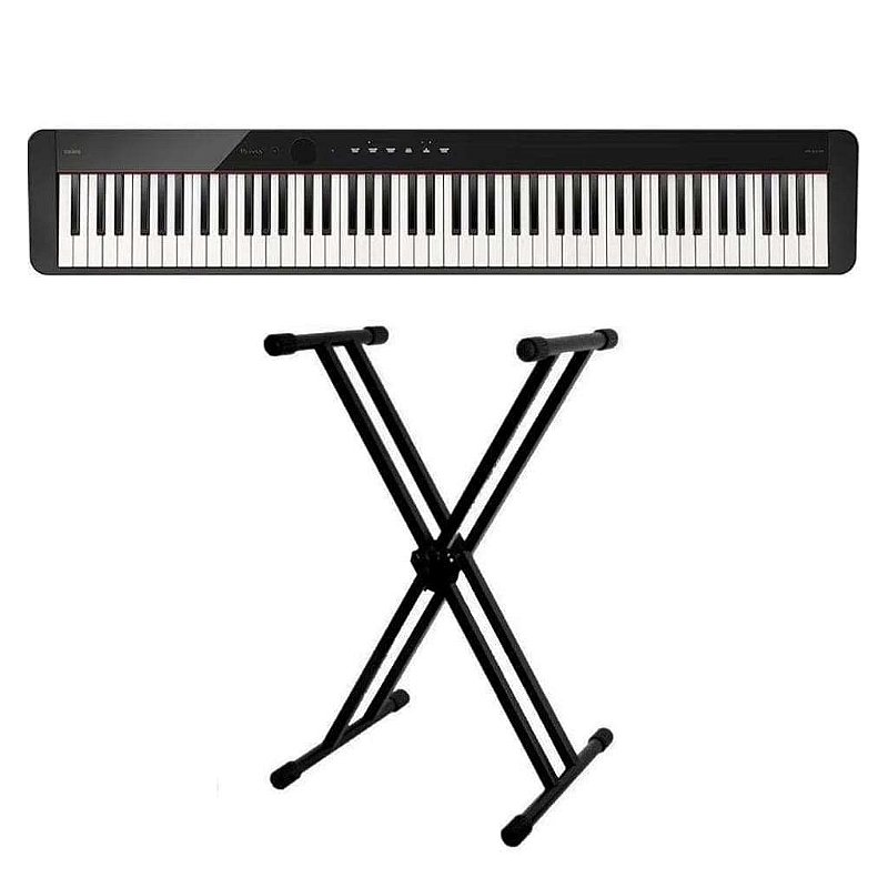 Piano Digital Casio Privia PX-S1100 Preto com Suporte - Super