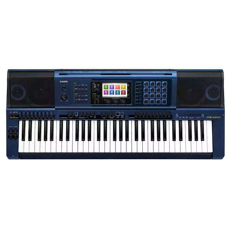 Teclado Arranjador Casio MZX500 Azul - Super Sonora - Super Sonora