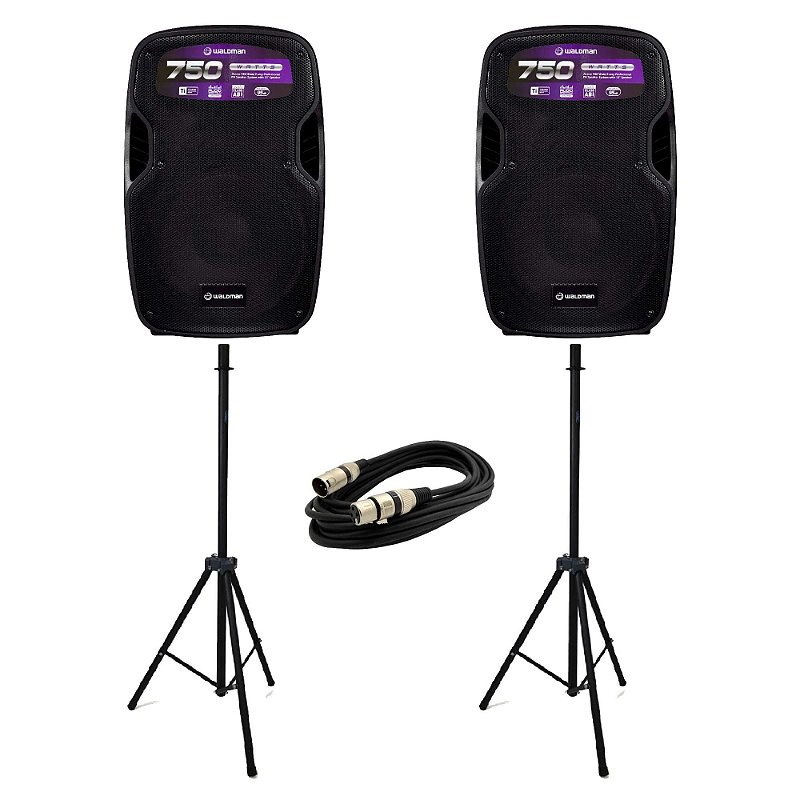 Kit Caixas de Som Ativa Waldman 1500W 15