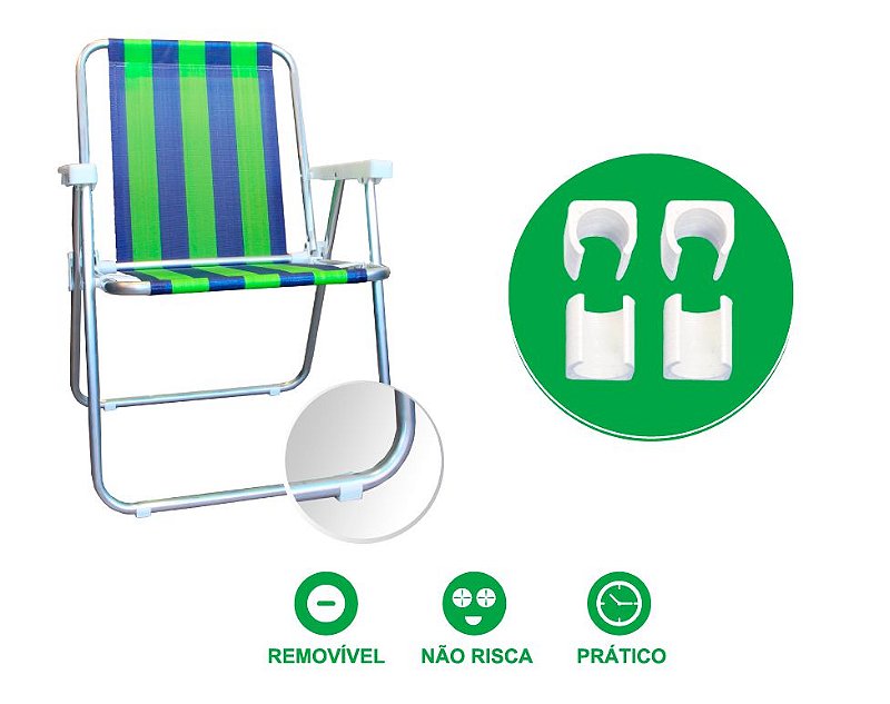 Kit para 5 cadeiras - Protetor para cadeira de praia