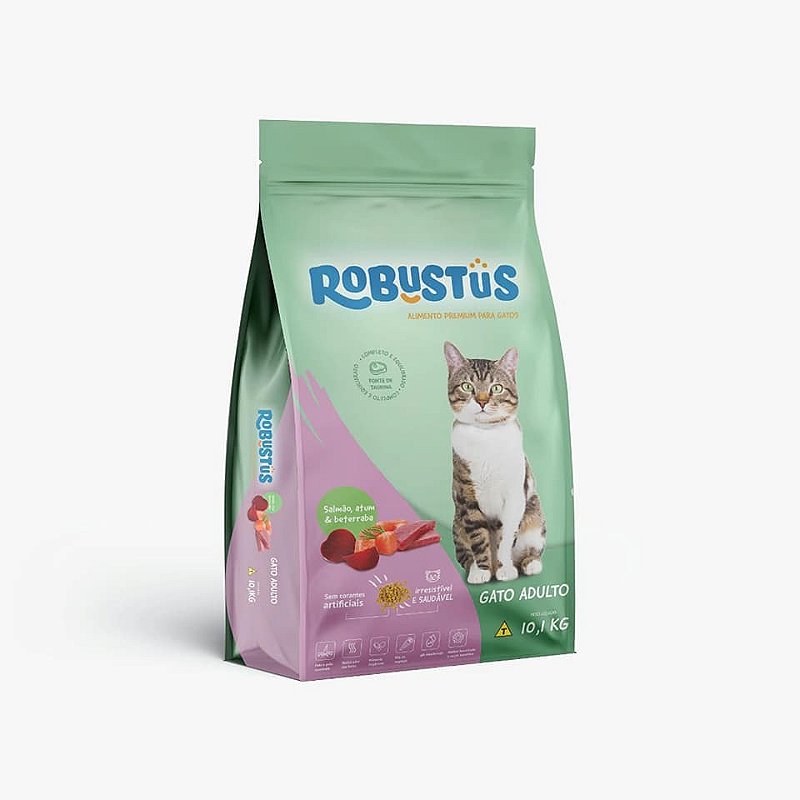 RAÇÃO ROBUSTUS PREMIUM GATO ADULTO - 10,1KG