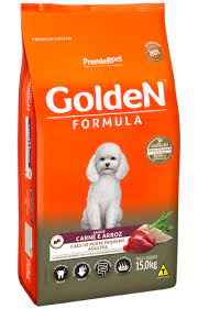 GOLDEN FÓRMULA CÃES ADULTOS RAÇAS PEQUENAS CARNE & ARROZ MINI BITS - 15KG