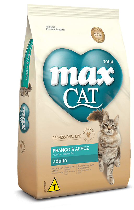 MAX CAT PROFESSIONAL LINE ADULTO FRANGO & ARROZ - 10KG