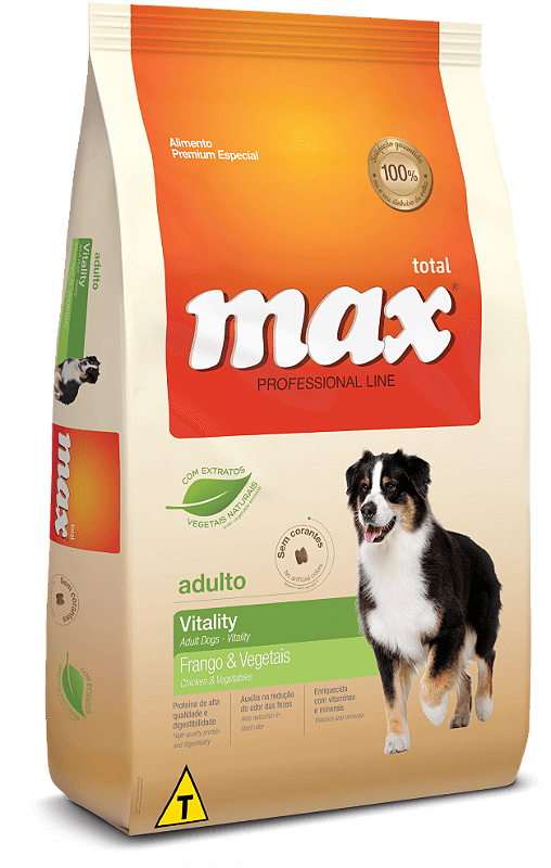 MAX PROFESSIONAL LINE VITALITY ADULTO FRANGO E VEGETAIS - 20KG