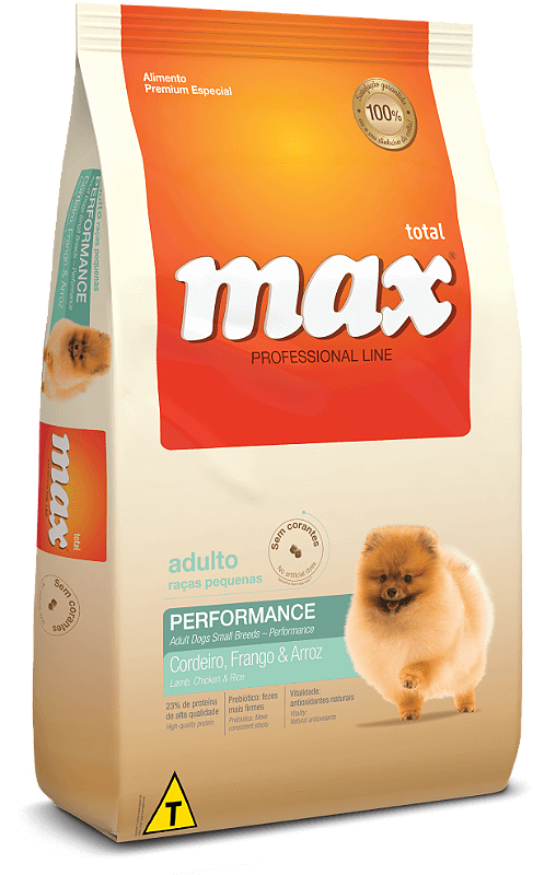 MAX PROFESSIONAL LINE PERFORMANCE RAÇAS PEQUENAS CORDEIRO, FRANGO E ARROZ - 10KG