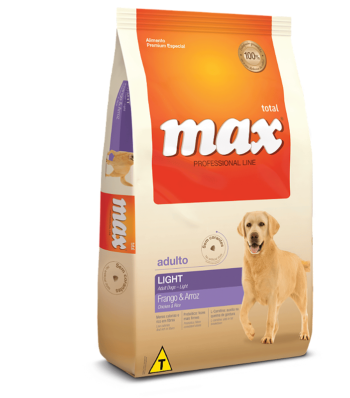 MAX PROFESSIONAL LINE ADULTOS LIGHT FRANGO E ARROZ - 15KG