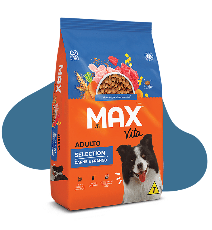 MAX VITA ADULTO SELECTION CARNE E FRANGO - 10,1KG