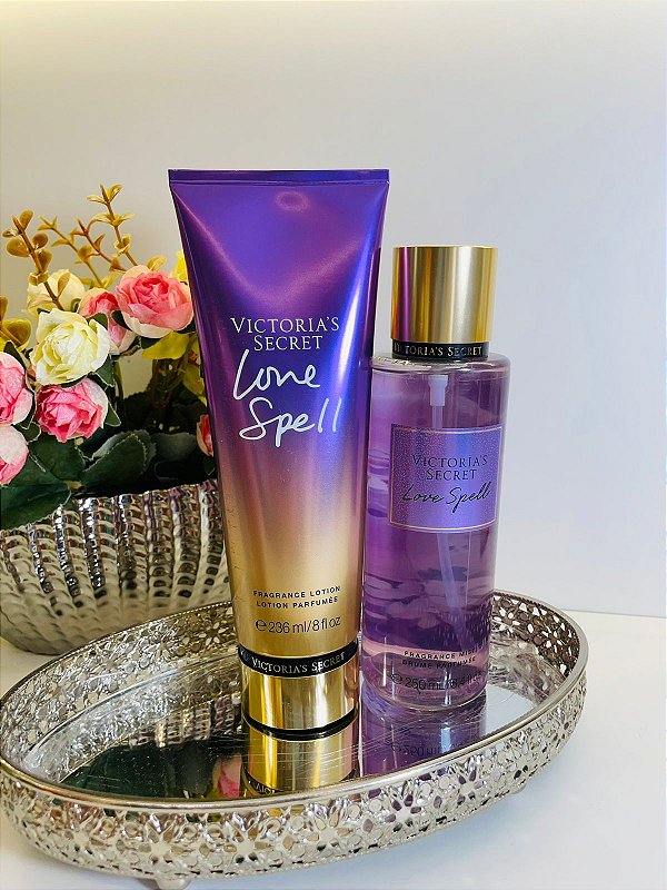 KIT BODY SPLESH + CREME VICTORIA´S SECRET - LOVE SPELL - ClauMixx