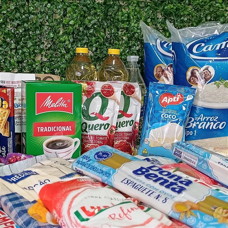 MEGA CESTA G1 KIT BISCOITO E KIT HIGIENE E LIMPEZA