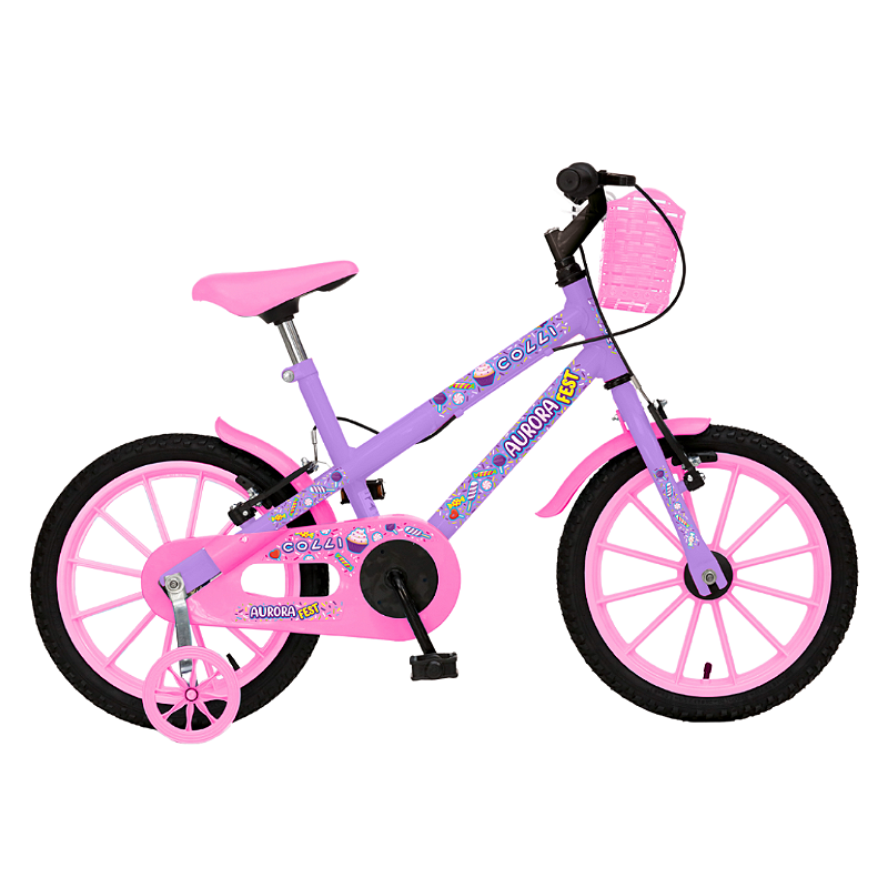 Bicicleta Aurora Fest Lilás Aro 16 203-37D Colli Kleber Variedades