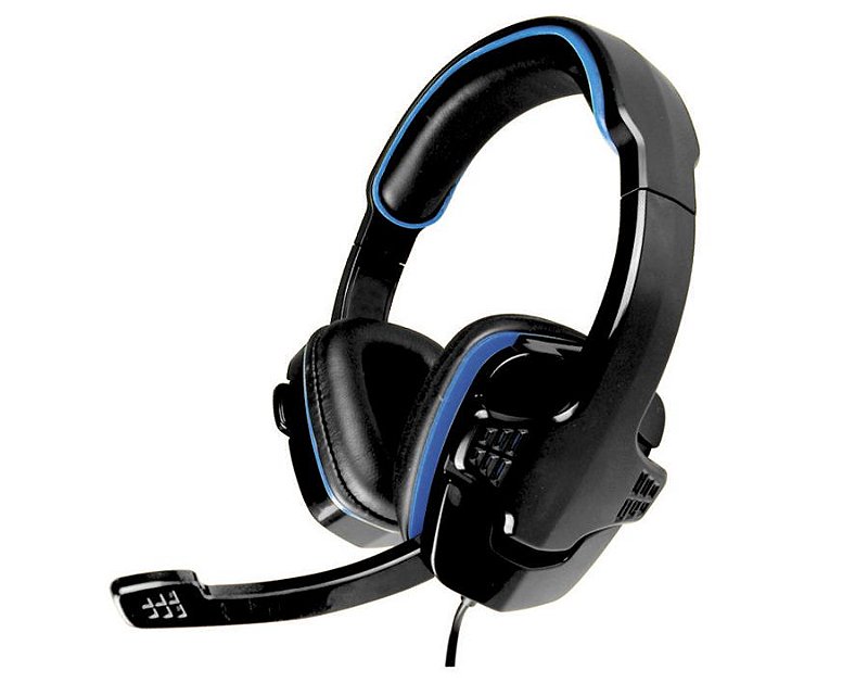 Headphone Headset Gamer com LED Azul para PS4 Xbox Pc Notebook