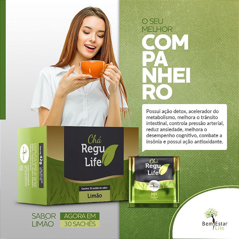 CHA REGU LIFE LIMÃO 30 SACHÊS