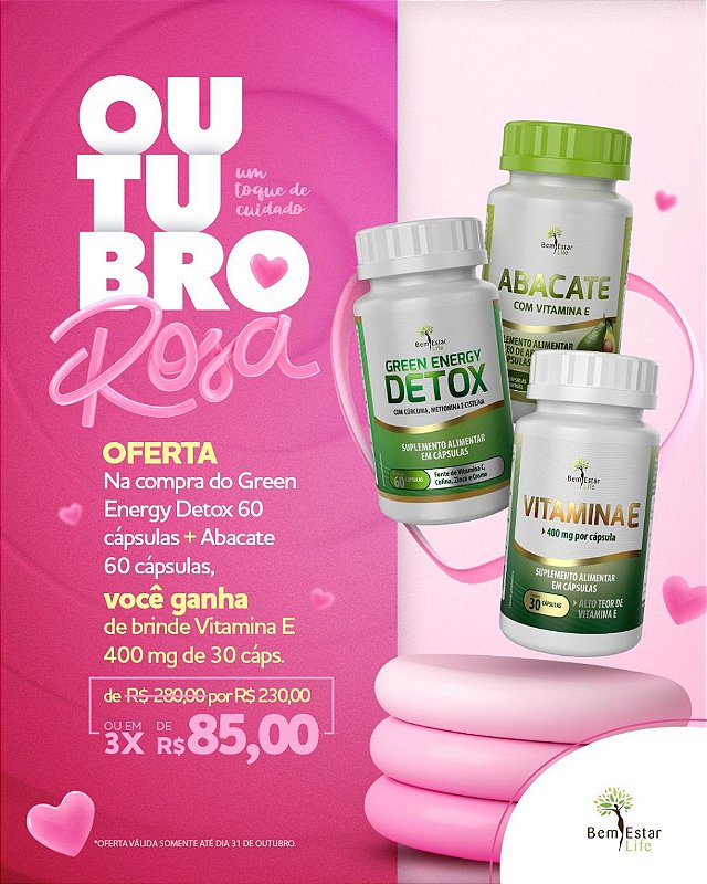 NA COMPRA DO GREEN ENERGY DETOX + ABACATE GANHE VITAMINA E