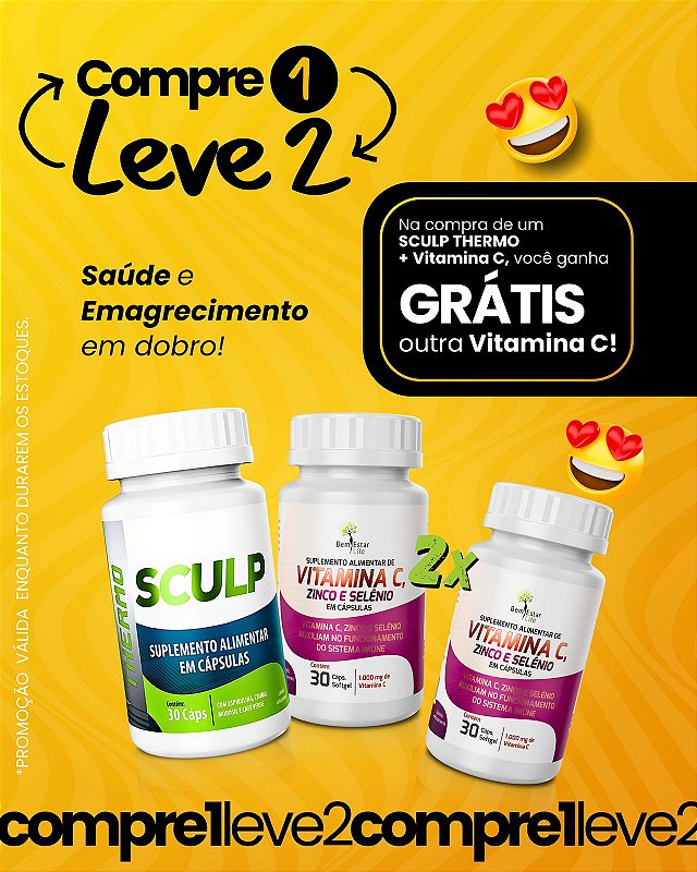 COMPRANDO REGU FINE SCULP THERMO + VITAMINA C GANHE OUTRA VITAMINA C