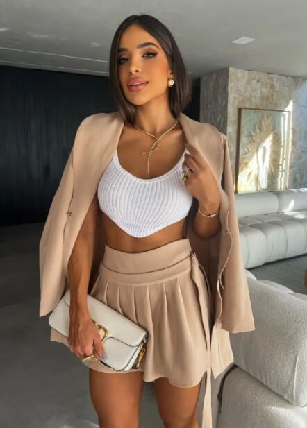 Conjunto Short saia e Blazer Miu Pre venda Camerom