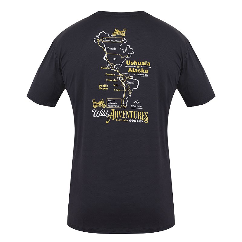 Camiseta em Poliamida USHUAIA-ALASKA Let's Ride On