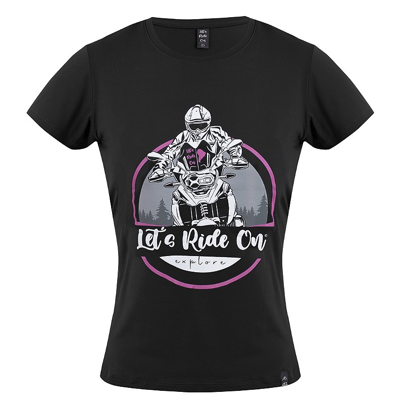 Blusa Feminina em Poliamida MOTOCICLISTA Let´s Ride On